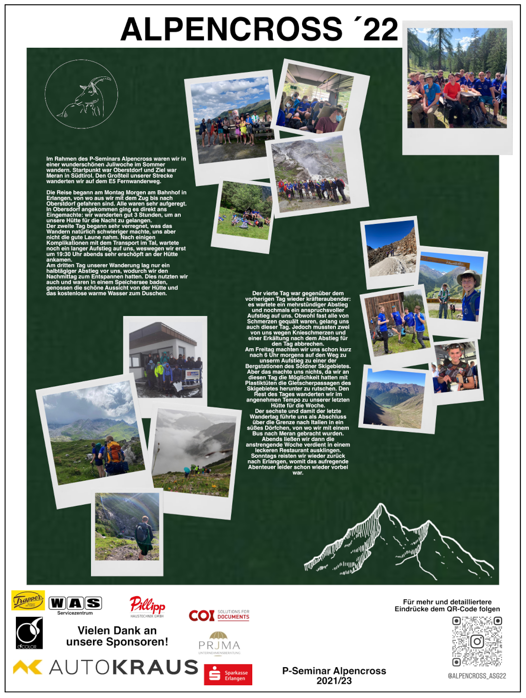 P-Seminar Alpencross: Pr&auml;sentationsabend