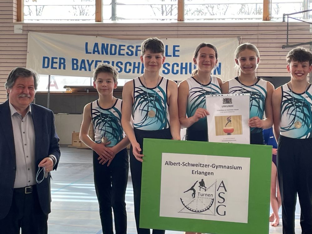 Die Turner des ASG holen erneut Silber beim Landesfinale der bayerischen Schulen