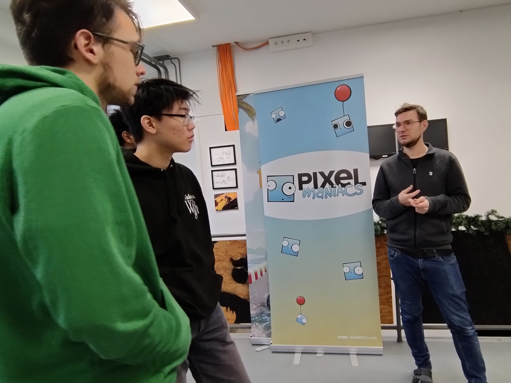 P-Seminar "Computer und Kunst" zu Besuch bei den Pixel Maniacs