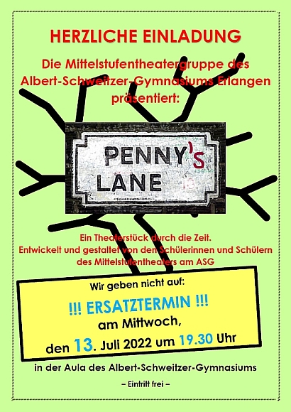 Penny's Lane - das Mittelstufentheater l&auml;dt ein
